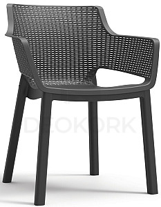 Garden plastic chair SOFIA (anthracite)