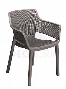 Garden plastic chair MENORCA (cappuccino)