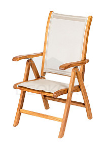 Folding teak armchair DIVA