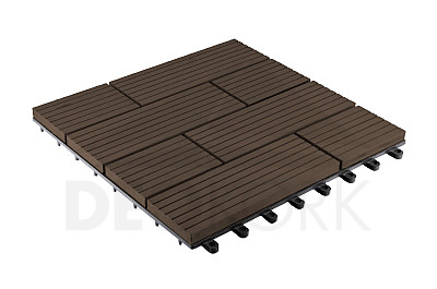 WPC interlocking tile board (teak) 23 x 300 x 300 mm