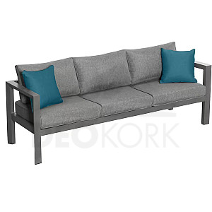 Aluminum 3-seater bench VANCOUVER (grey)