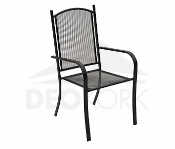 Metal armchair NANCY (black)