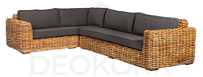 Garden rattan sofa NURU - right corner