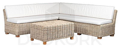 Garden rattan set MIRABELLA III. corner