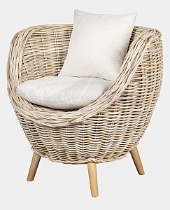 Garden rattan armchair PENIDA