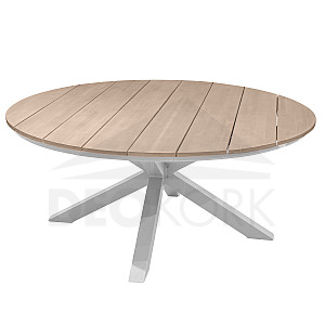 Aluminum dining table COLUMBIA ø 160 cm (white)