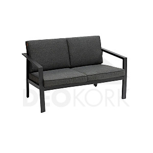 Aluminum 2-seater bench NOVARA (anthracite)