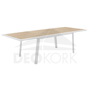 Aluminum table NOVARA 170/264 cm (white)