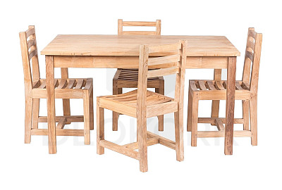 Children&#39;s teak set LAURA LAURIN