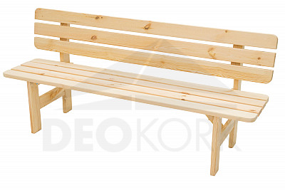 Solid bench made of pine wood 30 mm (various lengths)