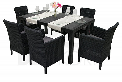 Garden rattan set DANTE 1+6 (anthracite)