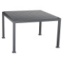 Garden aluminum gazebo electric MEGAN 3.6x3.6 m (graphite)