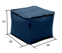 Garden textile table/stool MODULTEX (dark blue)