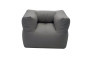 Garden textile armchair MODULTEX (grey-brown)