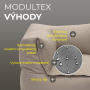 Garden textile corner section MODULTEX (cappuccino)