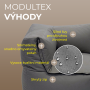 MODULTEX textile modular set for 4 people (grey-brown)