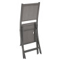 Aluminum chair with fabric FIESTA (grey-brown)