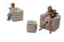 Children's textile garden chair MODULTEX KIDS (cappuccino)