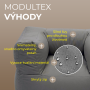 MODULTEX textile modular set for 2 people (grey-brown)