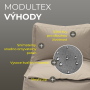 MODULTEX textile modular lounger (cappuccino)