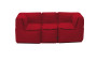 Textile children's modular 3-seater bench MODULTEX KIDS (red)