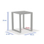 Aluminum side table MADRID (anthracite)