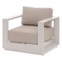 Aluminum armchair MADRID (cappuccino)