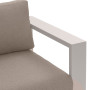 Aluminum 3-seater bench MADRID (cappuccino)