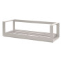 Aluminum 3-seater bench MADRID (cappuccino)