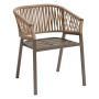 Aluminum dining chair COLUMBIA (grey-brown)