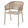 Aluminum dining chair COLUMBIA (beige)