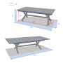 Aluminum table BERGAMO I. 220/279 cm (anthracite/wood decor)