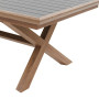 Aluminum table BERGAMO I. 220/279 cm (anthracite/wood decor)