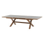 Aluminum table BERGAMO I. 220/279 cm (anthracite/wood decor)