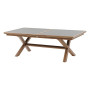 Aluminum table BERGAMO I. 220/279 cm (anthracite/wood decor)