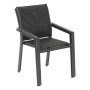 Aluminum armchair with fabric ZEUS (anthracite)