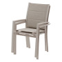 Aluminum armchair with fabric VERMONT (beige)