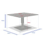 Aluminum extendable table LYON 110x110 cm (anthracite)