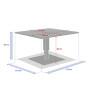 Aluminum extendable table LYON 110x110 cm (cappuccino)