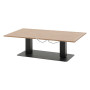 Aluminum extendable table LYON 150x180 cm (anthracite/honey)