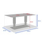 Aluminum extendable table LYON 150x80 cm (wood effect)