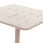 Aluminum table RUBBY 65x65 cm (ivory)