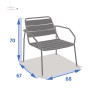 Aluminum relaxation chair RUBBY (anthracite)