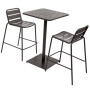 Aluminum bar table RUBBY 65x65 cm (anthracite)