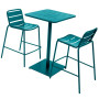 Aluminum bar table RUBBY 65x65 cm (turquoise)