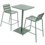 Aluminum bar table RUBBY 65x65 cm (olive)