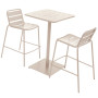 Aluminum bar table RUBBY 65x65 cm (ivory)