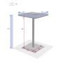 Aluminum bar table RUBBY 65x65 cm (brick)