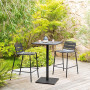 Aluminum bar stool RUBBY (anthracite)