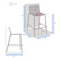 RUBBY aluminum bar stool (brick)